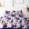 imageAZORES HOME Chloe Floral Printed UltraSoft 2Piece Oversized Quilt Set Easy Care and Fade Resistant  Twin GreenSerena Multicolor
