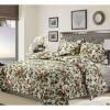 imageTribeca Living FLOQUILTTWBL Lyon Printed Oversized Geometric Quilt Set Twin Floral MultiTropical Garden Multi