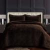 imageTribeca Living Oversized Velvet Quilt 2Piece Twin Bed Set 260GSM Soft Quilted Velvet Includes One Quilt ampamp One Sham CamelChocolate