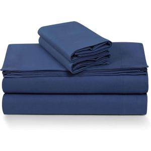 imageTribeca Living 100 Cotton Flannel Sheet Set  200 GSM Deep Pocket Ultra Soft ampamp Cozy California King Damask PrintedMid Blue
