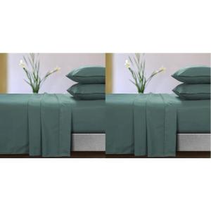 imageTribeca Living MF110DPSSCKPU Solid Deep Pocket Sheet Set California King PurpleAtlantic