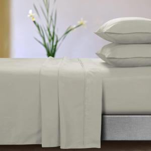 imageTribeca Living MF110DPSSCKPU Solid Deep Pocket Sheet Set California King PurpleEmerald Green