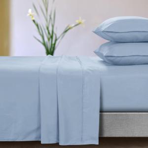 imageTribeca Living MF110DPSSCKPU Solid Deep Pocket Sheet Set California King PurplePeacock