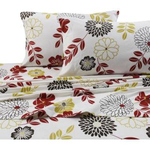 imageTribeca Living SOLFL170SSCKCH Solid 5Ounce Flannel Extra Deep Pocket Cal Chocolate California King Sheet SetFloral