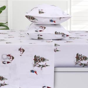 imageTribeca Living Solid Flannel Cal King Sheet Set Super Soft 100 Cotton Extra Deep Pockets NaturalGnomes