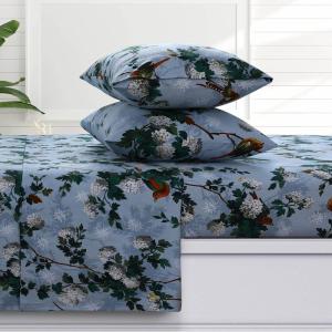 imageTribeca Living Solid Flannel Cal King Sheet Set Super Soft 100 Cotton Extra Deep Pockets NaturalMulticolor