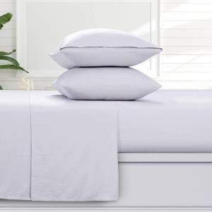 imageTribeca Living Solid Flannel Cal King Sheet Set Super Soft 100 Cotton Extra Deep Pockets NaturalWhite