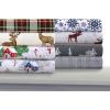 imageTribeca Living 100 Cotton Flannel Sheet Set  Deep Pocket 170GSM Ultra Soft ampamp Cozy Bedding for Winter Cal King Plaid MooseCharleston Plaid