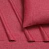 imageTribeca Living 100 Cotton Flannel Sheet Set  Deep Pocket 170GSM Ultra Soft ampamp Cozy Bedding for Winter Cal King Plaid MooseHeather Chili Pepper Red