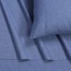 imageTribeca Living 100 Cotton Flannel Sheet Set  Deep Pocket 170GSM Ultra Soft ampamp Cozy Bedding for Winter Cal King Plaid MooseHeather Moonlight Blue