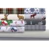 imageTribeca Living 100 Cotton Flannel Sheet Set  Deep Pocket 170GSM Ultra Soft ampamp Cozy Bedding for Winter Cal King Plaid MooseSavannah Plaid Multi