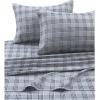 imageTribeca Living 100 Cotton Flannel Sheet Set  Deep Pocket 170GSM Ultra Soft ampamp Cozy Bedding for Winter Cal King Plaid MooseSnowflakes Multi