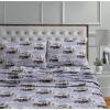 imageTribeca Living 100 Cotton Flannel Sheet Set  Deep Pocket 170GSM Ultra Soft ampamp Cozy Bedding for Winter Cal King Plaid MooseWinter Outing Grey
