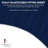 imageTribeca Living FLSOEDSS Luxury Solid Flannel Deep Pocket Sheet Set Cal King ChocolateDark Blue