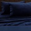 imageTribeca Living FLSOEDSS Luxury Solid Flannel Deep Pocket Sheet Set Cal King ChocolateDark Blue