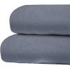 imageTribeca Living FLSOEDSS Luxury Solid Flannel Deep Pocket Sheet Set Cal King ChocolateDark Blue