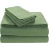 imageTribeca Living FLSOEDSS Luxury Solid Flannel Deep Pocket Sheet Set Cal King ChocolateGreen