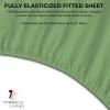 imageTribeca Living FLSOEDSS Luxury Solid Flannel Deep Pocket Sheet Set Cal King ChocolateGreen