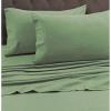 imageTribeca Living FLSOEDSS Luxury Solid Flannel Deep Pocket Sheet Set Cal King ChocolateGreen