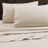 imageTribeca Living FLSOEDSS Luxury Solid Flannel Deep Pocket Sheet Set Cal King ChocolateIvory