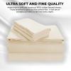 imageTribeca Living FLSOEDSS Luxury Solid Flannel Deep Pocket Sheet Set Cal King ChocolateIvory