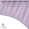 imageTribeca Living FLSOEDSS Luxury Solid Flannel Deep Pocket Sheet Set Cal King ChocolateLavender