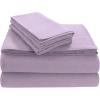 imageTribeca Living FLSOEDSS Luxury Solid Flannel Deep Pocket Sheet Set Cal King ChocolateLavender