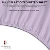 imageTribeca Living FLSOEDSS Luxury Solid Flannel Deep Pocket Sheet Set Cal King ChocolateLavender