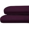 imageTribeca Living FLSOEDSS Luxury Solid Flannel Deep Pocket Sheet Set Cal King ChocolatePurple