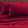 imageTribeca Living FLSOEDSS Luxury Solid Flannel Deep Pocket Sheet Set Cal King ChocolateRed
