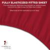 imageTribeca Living FLSOEDSS Luxury Solid Flannel Deep Pocket Sheet Set Cal King ChocolateRed