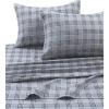 imageTribeca Living 100 Cotton Flannel Sheet Set  Deep Pocket 170GSM Ultra Soft ampamp Cozy Bedding for Winter Cal King Plaid MooseSavannah Plaid Multi