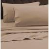 imageTribeca Living FLSOEDSS Luxury Solid Flannel Deep Pocket Sheet Set Cal King ChocolateCashmere