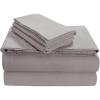 imageTribeca Living FLSOEDSS Luxury Solid Flannel Deep Pocket Sheet Set Cal King ChocolatePlatinum