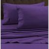 imageTribeca Living FLSOEDSS Luxury Solid Flannel Deep Pocket Sheet Set Cal King ChocolatePurple