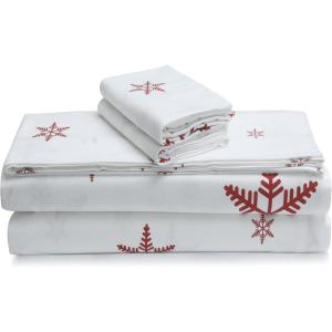 imageTribeca Living 170PKPRFLSS1 California King Paisley GardenBianca Snowflakes