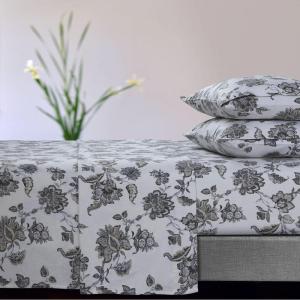 imageTribeca Living 170PKPRFLSS1 California King Paisley GardenDeep Grey