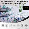 imageTribeca Living Azores Home Serena Printed Deep Pocket Sheet Set Cal King Multicolor SEREN110SHECKGreen
