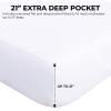 imageTribeca Living BAMB300SSCKWH 300 TC Rayon from Bamboo Deep Pocket Sheet 4 Piece Set WhiteSteel Grey