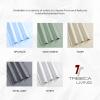 imageTribeca Living BAMB300SSCKWH 300 TC Rayon from Bamboo Deep Pocket Sheet 4 Piece Set WhiteSteel Grey