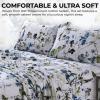 imageTribeca Living California King Bed Sheet Set 300 Thread Count Soft Cotton Sateen Floral Print with Extra Deep Pockets 4Piece Bedding Set Park MulticolorAmalfi BlueMulti