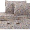 imageTribeca Living California King Bed Sheet Set 300 Thread Count Soft Cotton Sateen Floral Print with Extra Deep Pockets 4Piece Bedding Set Park MulticolorPaisley Park Multi