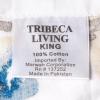 imageTribeca Living California King Bed Sheet Set 300 Thread Count Soft Cotton Sateen Floral Print with Extra Deep Pockets 4Piece Bedding Set Park MulticolorAmalfi BlueMulti