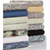 imageTribeca Living California King Bed Sheet Set 300 Thread Count Soft Cotton Sateen Floral Print with Extra Deep Pockets 4Piece Bedding Set Park MulticolorPaisley Park Multi