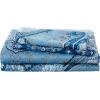 imageTribeca Living California King Bed Sheet Set 300 Thread Count Soft Cotton Sateen Floral Print with Extra Deep Pockets 4Piece Bedding Set Park MulticolorAtlantis Multi