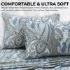 imageTribeca Living California King Bed Sheet Set 300 Thread Count Soft Cotton Sateen Floral Print with Extra Deep Pockets 4Piece Bedding Set Park MulticolorPaisley Park Multi