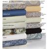imageTribeca Living California King Bed Sheet Set 300 Thread Count Soft Cotton Sateen Floral Print with Extra Deep Pockets 4Piece Bedding Set Park MulticolorPaisley Park Multi