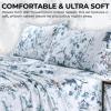 imageTribeca Living California King Bed Sheet Set 300 Thread Count Soft Cotton Sateen Floral Print with Extra Deep Pockets 4Piece Bedding Set Park MulticolorVernazza BlueMulti