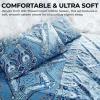 imageTribeca Living California King Bed Sheet Set 300 Thread Count Soft Cotton Sateen Floral Print with Extra Deep Pockets 4Piece Bedding Set Park MulticolorAtlantis Multi