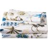 imageTribeca Living California King Bed Sheet Set 300 Thread Count Soft Cotton Sateen Floral Print with Extra Deep Pockets 4Piece Bedding Set Park MulticolorAmalfi BlueMulti